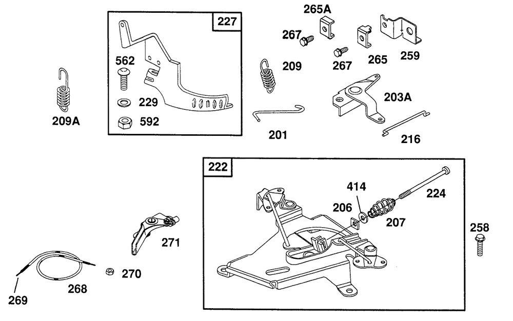Control Assemblies,oil Fill Diagram and Parts List for 402777-1273-XX  Briggs and Stratton Engine